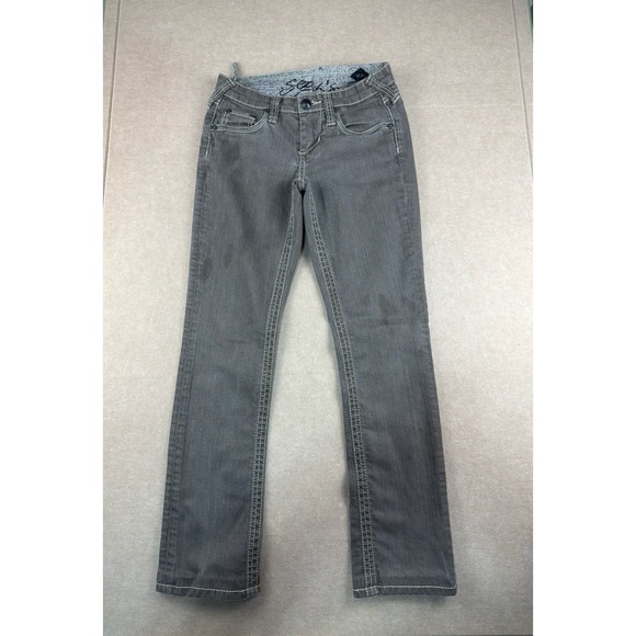 Stitch's Jeans‎ Women's Size 27 Gray Authentic Black Label Low Rise Denim - Picture 1 of 11